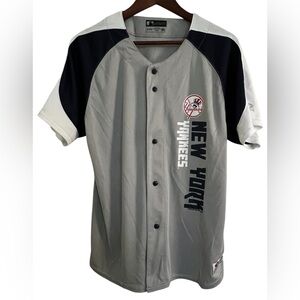 New York Yankees Youth Gray and Blue Jersey, Size XL